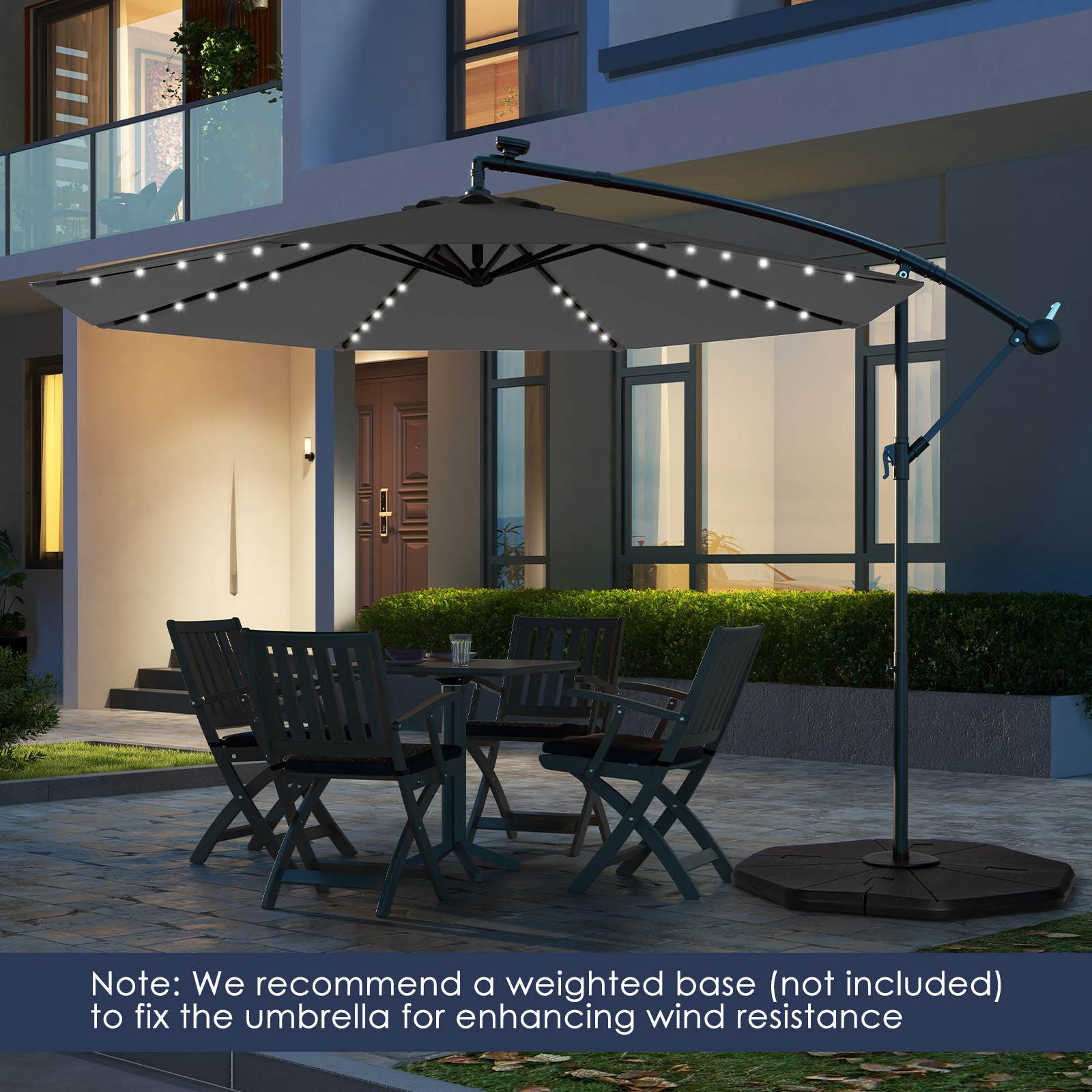 4m round patio umbrella Round Large Cantilever Patio Umbrella