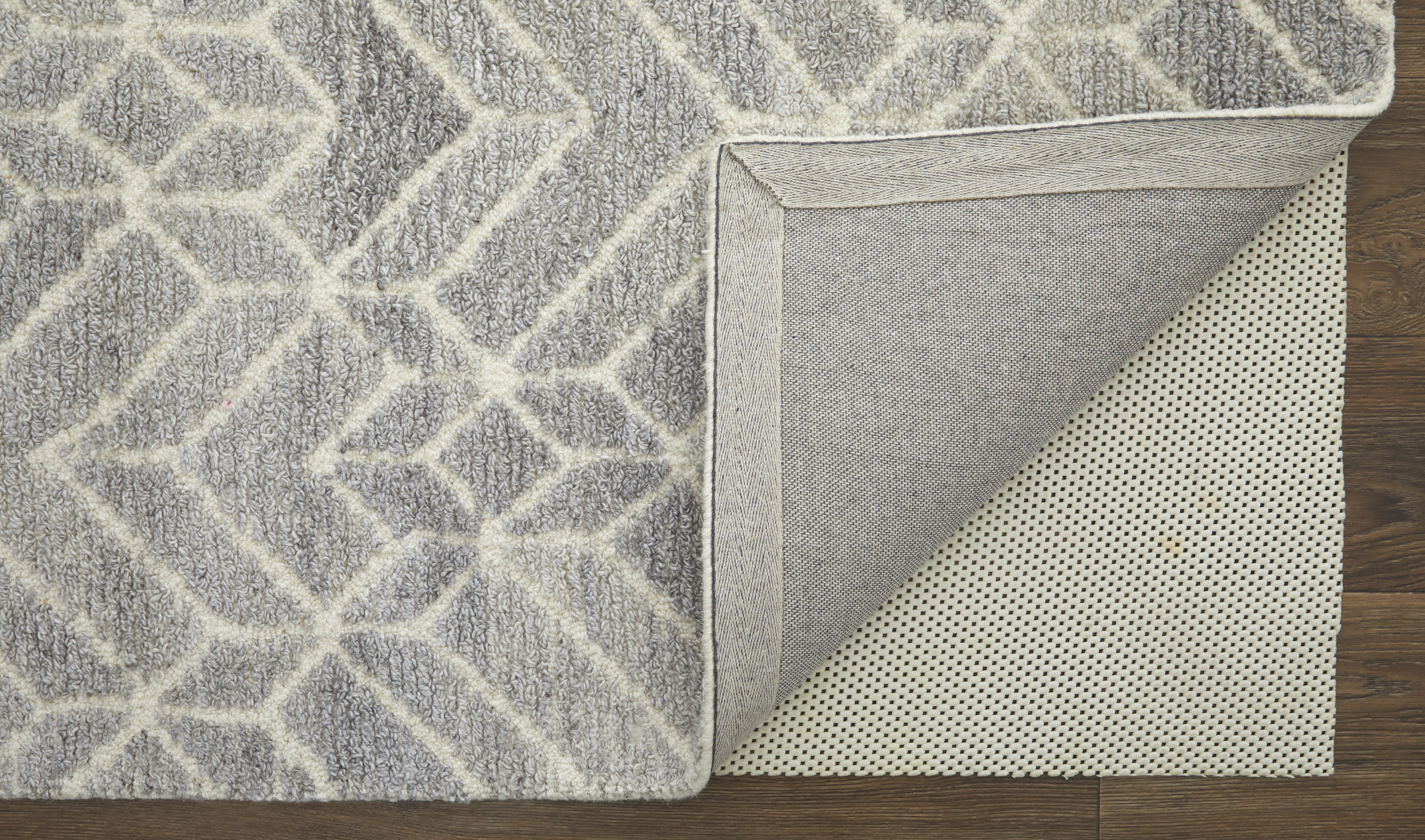 Feizy - Asher Industrial Geometric, Taupe/Gray/Ivory, 2' x 3