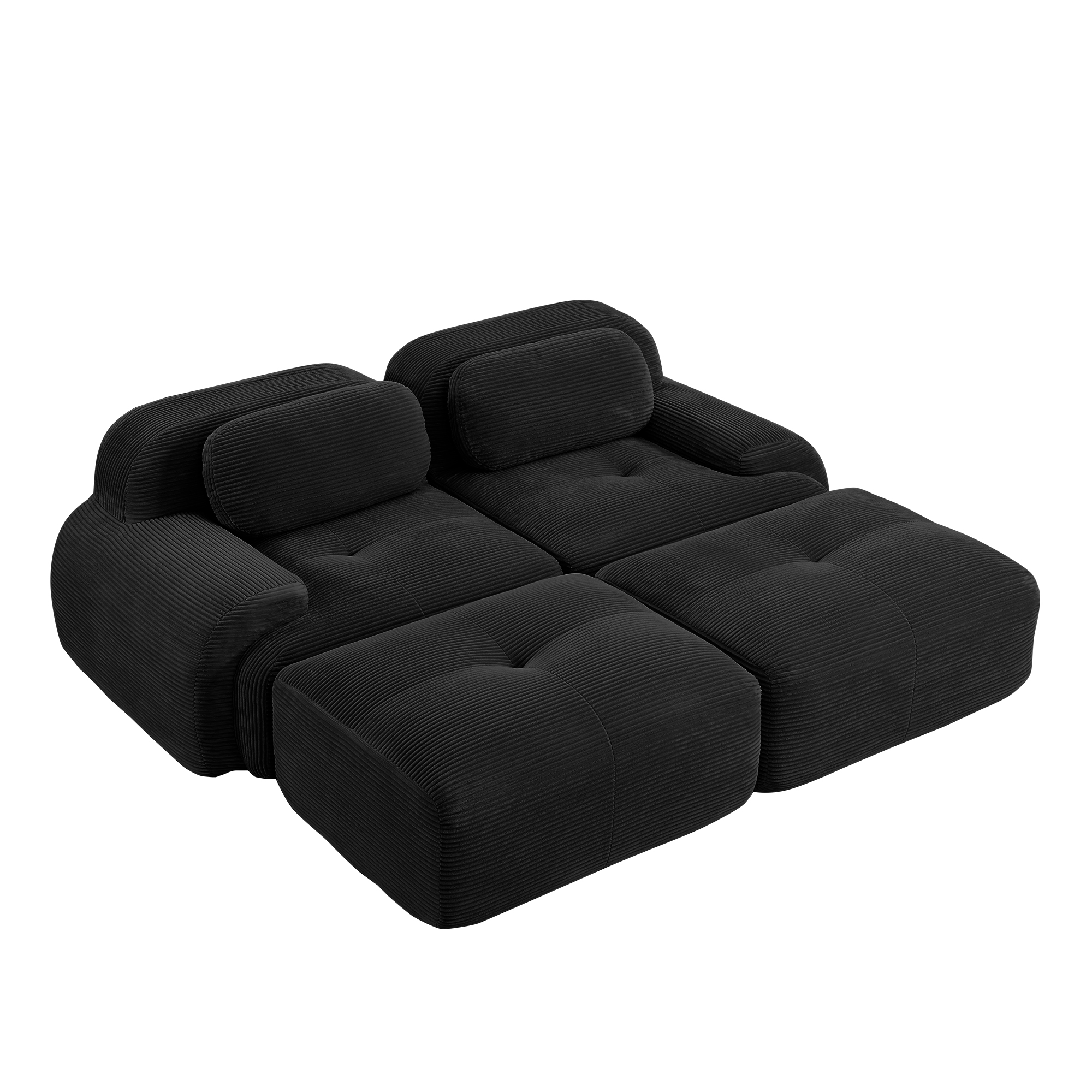 Merax 2-seat sofa in luxuryCorduroy Fabric fabric modular multi
