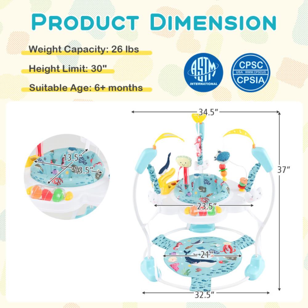 Hivvago Baby Activity Center Height Adjustable Baby Bouncing