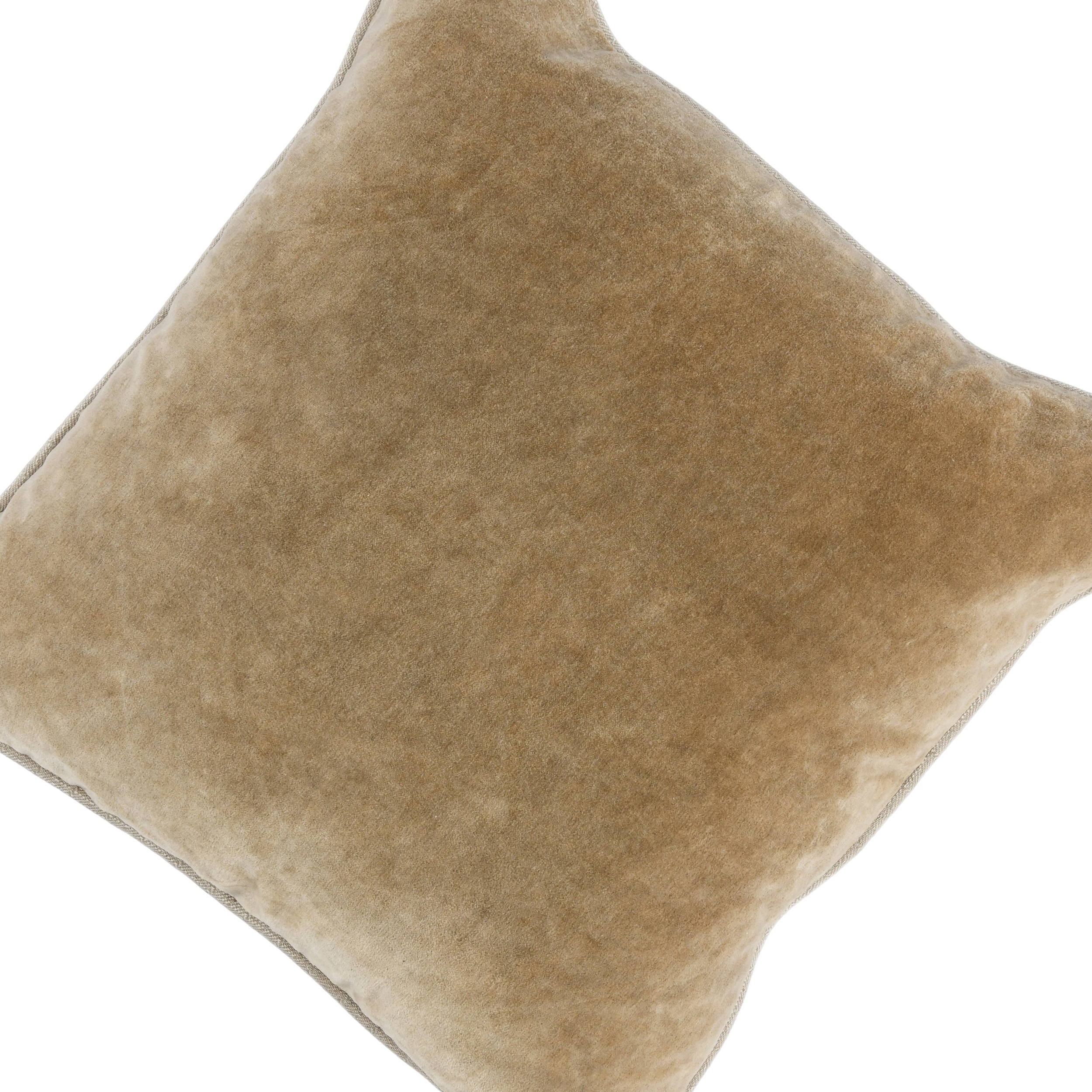 Hillary 18 Inch Square Velvet Decorative Throw Pillow, Welt Cord