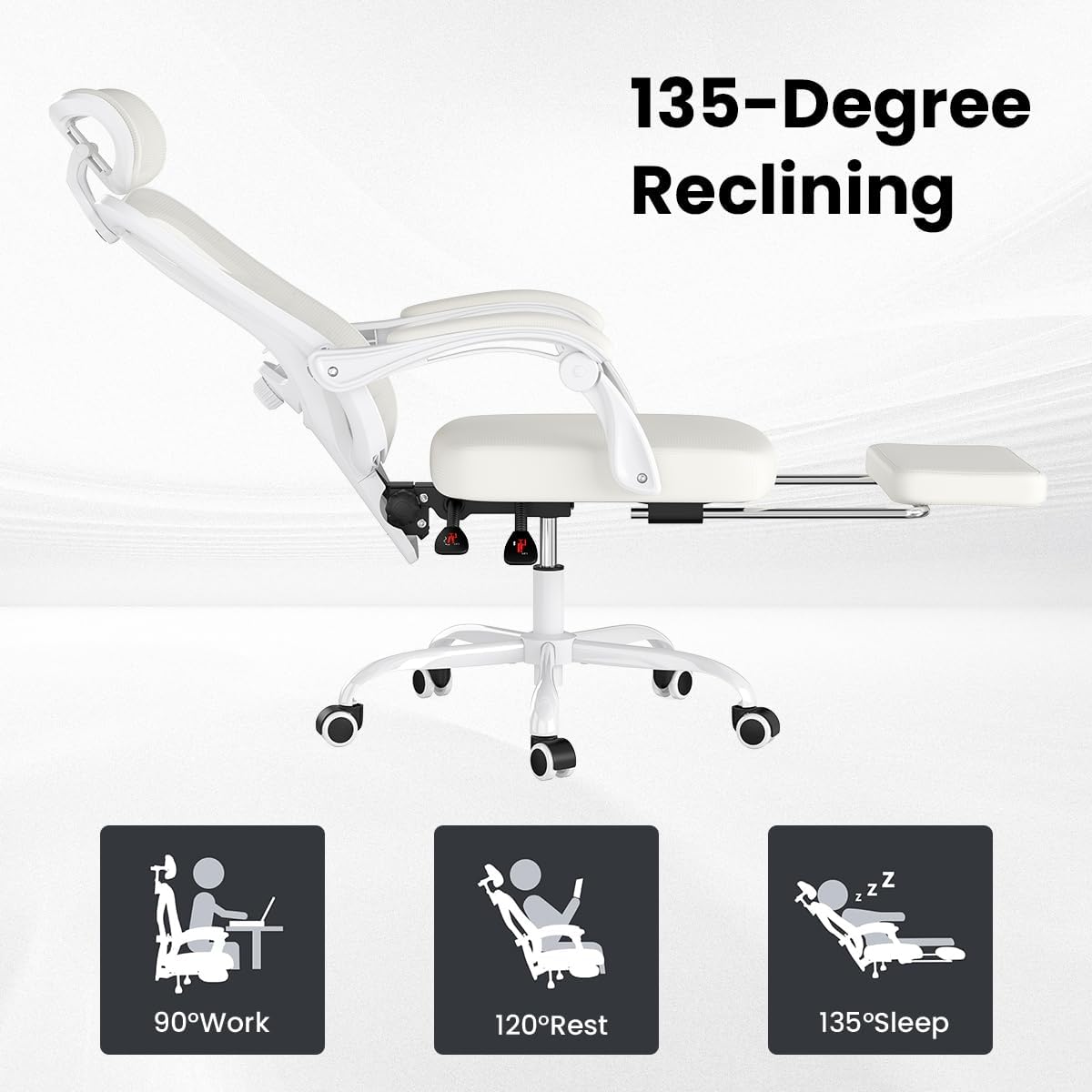 Petrimins Executive Office Chair with Retractable Footrest